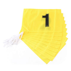 NUMBERED GOLF FLAG POLYESTER, YELLOW, NUMBERED 1-9