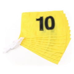 NUMBERED GOLF FLAG POLYESTER, YELLOW, NUMBERED 10-18