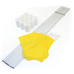 HOLE CUPS, FLAGS AND STAFFS SET YELLOW