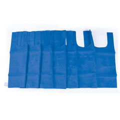 NYLON BIB SMALL, BLUE, SET OF 7, PLAIN NYLON BIBS