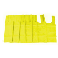 NYLON BIB SMALL, YELLOW, SET OF 7, PLAIN NYLON BIBS