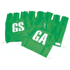 NETBALL BIB NYLON, MEDIUM, GREEN, SET OF 7
