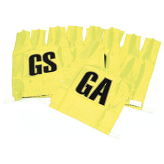 NETBALL BIB NYLON, MEDIUM, YELLOW, SET OF 7