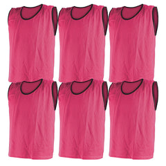 MESH TRAINING BIB MEDIUM, PINK, SET OF 6
