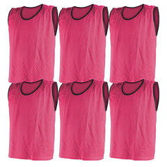 MESH TRAINING BIB SMALL, PINK, SET OF 6