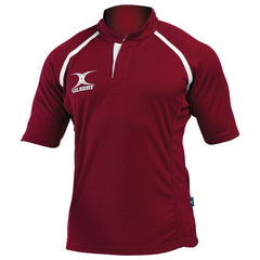 GILBERT XACT RUGBY MATCH SHIRT MONOCHROME MAROON LARGE
