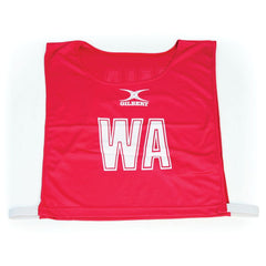 GILBERT NETBALL BIB RED, SMALL