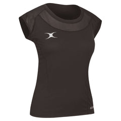 GILBERT VIXEN NETBALL TOP BLACK, SIZE 8