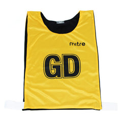 MITRE PRO REVERSIBLE NETBALL BIB SET BLACK/AMBER, LARGE, SET OF 7
