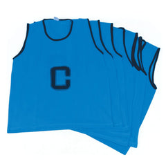 MESH NETBALL BIB SET BLUE, LARGE, SET OF 7