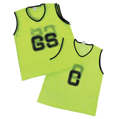 MESH NETBALL BIB SET YELLOW, LARGE, SET OF 7