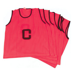 MESH NETBALL BIB SET RED, MEDIUM, SET OF 7