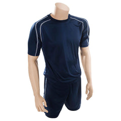 PRECISION LYON TRAINING SHIRT & SHORT SET NAVY BLUE/WHITE, 42-44INCH