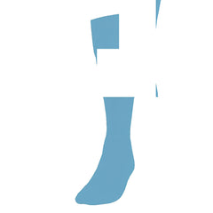 PRECISION PLAIN FOOTBALL SOCKS SKY, SENIOR SIZE 07-11