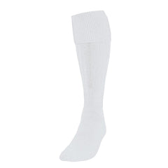 PRECISION PLAIN FOOTBALL SOCKS WHITE, JUNIOR SIZE 08-11
