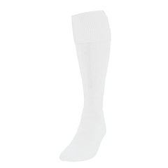 PRECISION PLAIN FOOTBALL SOCKS WHITE, SENIOR SIZE 07-11