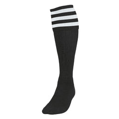 PRECISION 3 STRIPE FOOTBALL SOCKS BLACK/WHITE, SENIOR SIZE 03-06