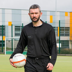 PRECISION REFEREE LONG SLEEVE SHIRT BLACK/WHITE, 34-36INCH