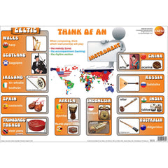 Think of an instrument - A2 educational poster