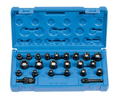 SOCKET SET 1/4IN 23PC STD FRACTIONAL AND METRIC MAGNETIC GP9723G