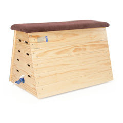 VAULTING BOX 5 SECTIONS, 1020MM C/W CASTORS, HIDE TOP