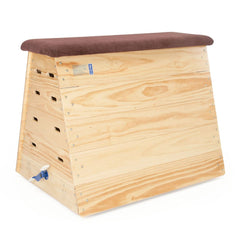 VAULTING BOX 5 SECTIONS, 1270MM C/W CASTORS, HIDE TOP