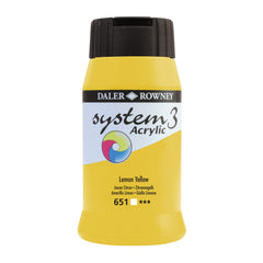 DAL SYSTEM3 ACRYLIC 500ML LEMON YELLOW -Min Qty 1
