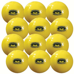 MERCIAN INDOOR HOCKEY BALL YELLOW, SET OF 12