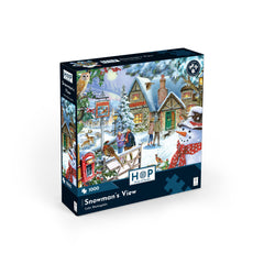 Snowman's View 1000 Piece Puzzle (3 Years +)