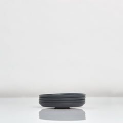 3oz HuskeeCup Espresso Saucer 4-pack - Charcoal