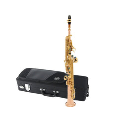 John Packer JP043 student Bb soprano saxophone outfit – Rose brass