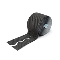 PAC BORDETTE CORRUGATED DECORATIVE BORDER ROLL 57MMX15M BLACK 6PCS -Min Qty 6
