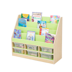 Profile, Pastel Green Book Storage unit and trays
