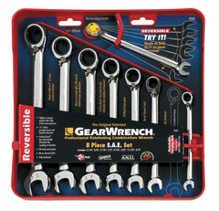 GEARWRENCH SET REVERSIBLE COMBINATION FRACTIONAL 13 PC