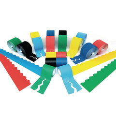 SCO DECORATIVE BORDER ROLLS 57MMX15M BUMPER BOX ASSORTED 22PCS -Min Qty 1