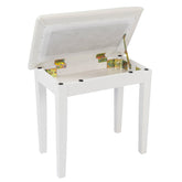 Kinsman KPB01 fixed height piano stool with storage - Satin white
