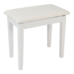 Kinsman KPB01 fixed height piano stool with storage - Satin white
