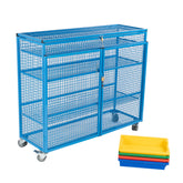 Educational Aids lockable mobile instrument trolley - Blue