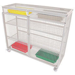 Educational Aids lockable mobile instrument trolley - Cream