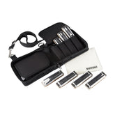 Suzuki Manji Major 10-Hole diatonic harmonica 7 keys set with soft case (G, A, Bb, C, D, E, F)