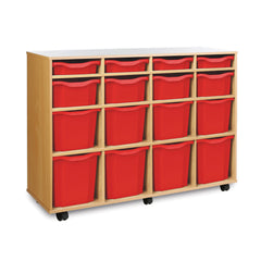 Monarch 16 combination tray storage unit - Red
