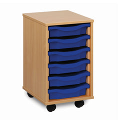 Monarch 6 single tray storage unit (1 x 6) - Blue
