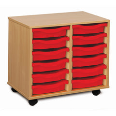 Monarch 12 single tray storage unit (2 x 6) - Red