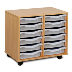 Monarch 12 single tray storage unit (2 x 6) - Transparent