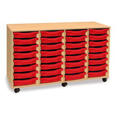 Monarch 32 single tray storage unit (4 x 8) - Red