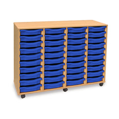 Monarch 40 single tray storage unit (4 x 10) - Blue