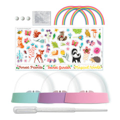 KidzMaker - Glitter Rainbow Snow Domes (5 Years +)