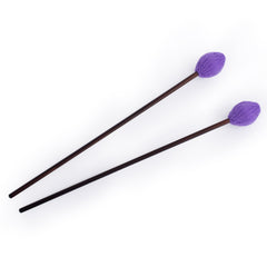 Percussion Workshop Vibraphone / marimba beaters pair - 4cm purple wool head – soft