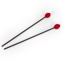 Percussion Workshop Vibraphone / marimba beaters pair - 3.3cm red wool head – medium hard