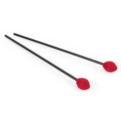 Percussion Workshop Vibraphone / marimba beaters pair - 3.3cm red wool head – medium hard